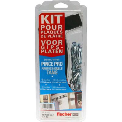 Kit pince + 24 chevilles metalliques pour corps creux HM - 509515