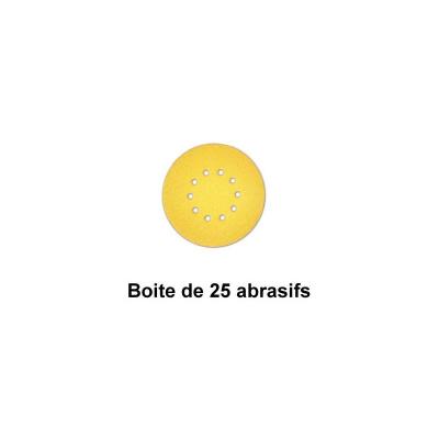 Flex - Abrasif sun rond jaune, 225 mm grain 120 Boite de 25 abrasifs