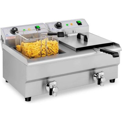 Friteuse &eacute;lectrique - 2 x 13 litres - Robinets de vidange