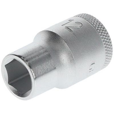 Douille 1/2'', 6 pans, Cote s/plats : 12 mm, Long. 38,0 mm