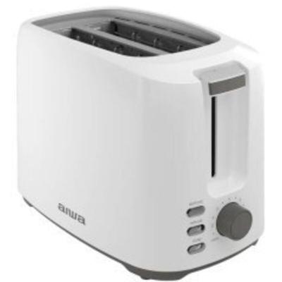 Grille-pain aiwa asatan grille-pain &agrave; 2 fentes 750w 7 niveaux bac &agrave; miettes en acier inoxydable de