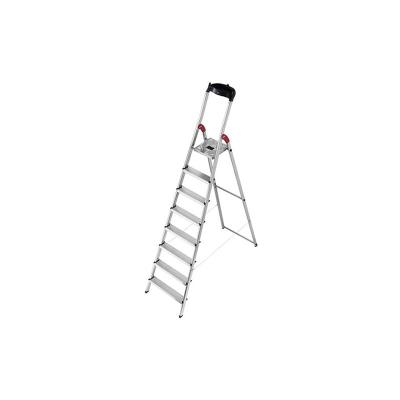 Escabeau s&eacute;curis&eacute; pliable en aluminium 8 marches ultra l&eacute;ger Hailo L60