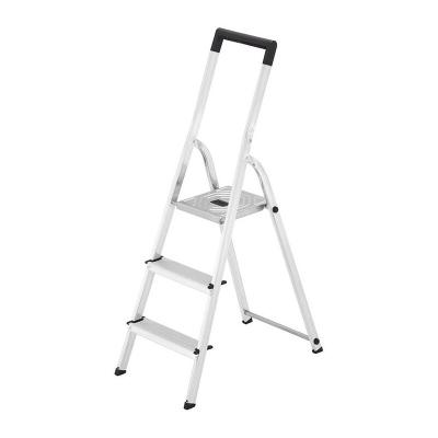 Escabeau HAILO L40 aluminium 3 marches gris 