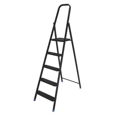 Escabeau m&eacute;nager pliable en acier noir 5 marches design Selekta First