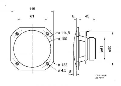 Haut-parleur &agrave; large bande 4 Ω 50 W - VISATON FRS 10 WP-4 WHITE