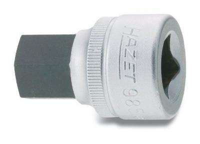 Hazet 985-19 Douille m&acirc;le carr&eacute; creux 12,5 mm/profil &agrave; 6 pans int&eacute;rieurs Taille 19