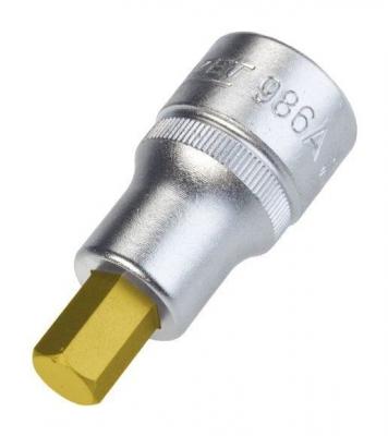 Hazet 986A-3/8 Douille m&acirc;le carr&eacute; creux 12,5 mm/profil &agrave; 6 pans int&eacute;rieurs Taille 3/8
