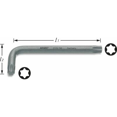 Hazet 2115-T30 Cl&eacute; m&acirc;le coud&eacute;e torx int&eacute;rieur Taille T&thinsp;30