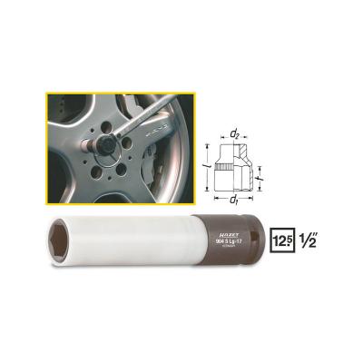 Douille (6 pans), 4 pans 12,5 mm (1/2"") Hazet 904SLG-17