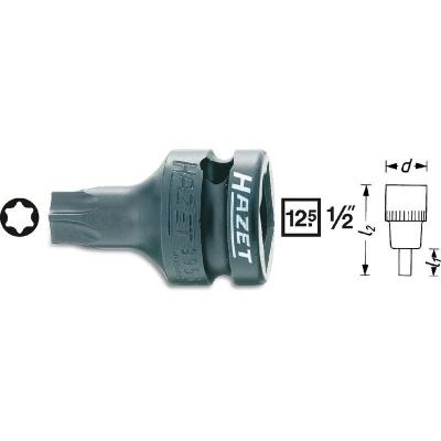 Hazet 995S-T40 Douille m&acirc;le &agrave; chocs carr&eacute; creux 12,5 mm torx int&eacute;rieur Taille T&thinsp;40