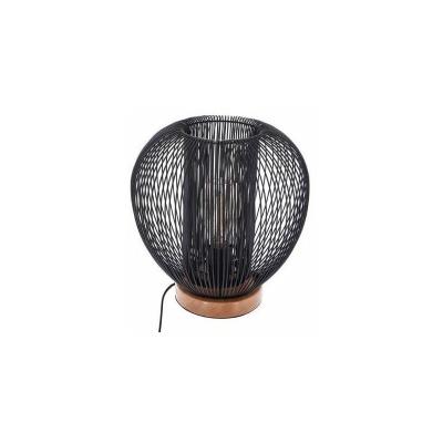 Atmosphera - Lampe &agrave; poser design m&eacute;tal Noda - H. 27 cm - Noir - Noda