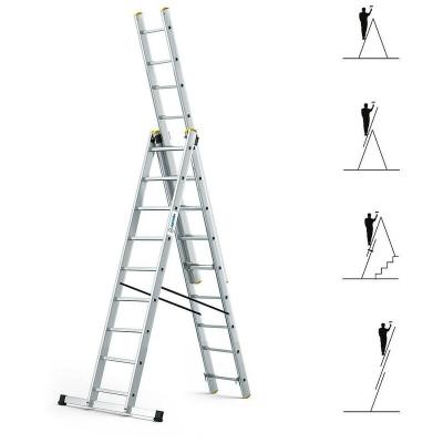 Hostrom Echelle en aluminium 3x9 marches StablePRO3X9