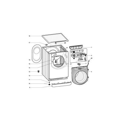 Hublot Complet Aqxgd169heu Rep4 Pour Lave Linge Ariston - C00268023