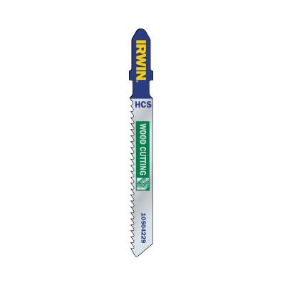 IRWIN Jeu de 5 lames HCS pour scie sauteuse T144D &agrave; bois - 6TPI