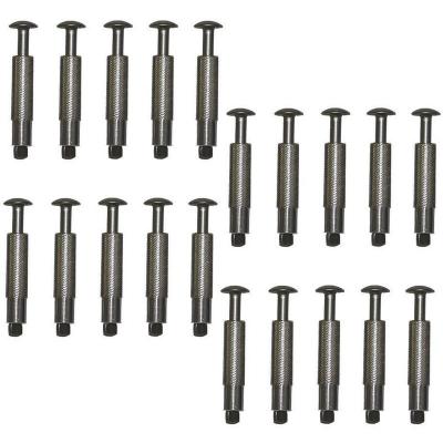 Jardiboutique - lot de 20 Pitons douille inox &oslash; 12 mm, pour b&acirc;che de piscine. Gris