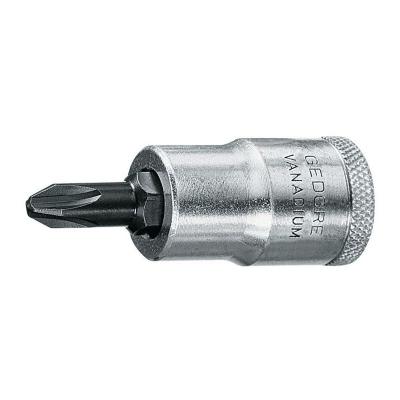 Embout de cl&eacute; &agrave; douille IKS 19 1/2 po. PH PH 2 L. 60 mm GEDORE
