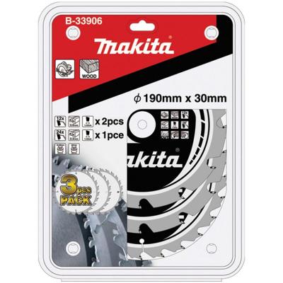 Makita - Kit de lames de scie 190x30x12Z & 24Z B-33906