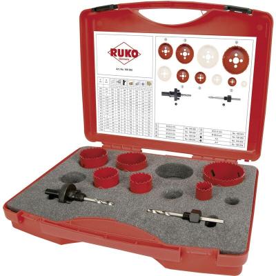 RUKO 106302 - Juego de 6 coronas perforadoras HSS bimetal - Electricidad (EK2)