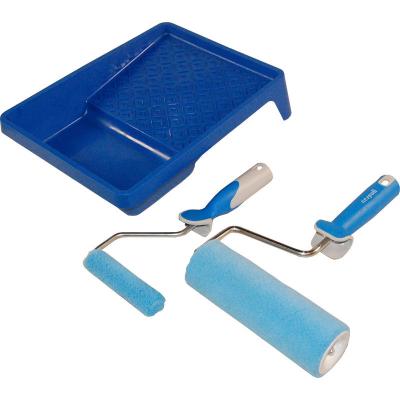 Kit rouleau 180 mm + rouleau 110 mm + bac &agrave; peinture finition satin&eacute;e