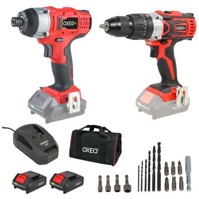 Kit de Perceuse visseuse et visseuse &agrave; choc 18v -chargeur et batterie