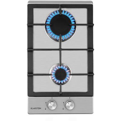 Ignito domino table de cuisson &agrave; gaz 2 br&ucirc;leurs sabaf - inox argent 