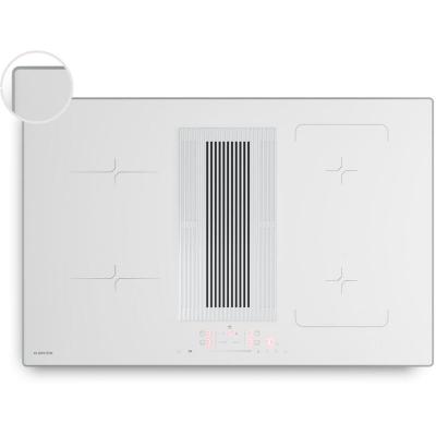 Velaire Plaque induction avec Hotte aspirante int&eacute;gr&eacute;e 4 Zones 7400W 80cm Curseur Tactile Minuterie