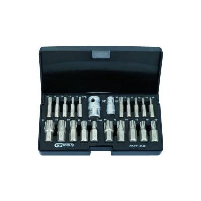 Ks tools Jeu de cl&eacute;s &agrave; douilles Torx plus 22 pcs - 911.3120