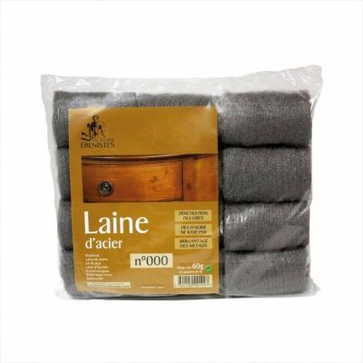 Jeu Tampons Laine D'acier 12x5gr - Les Anciens &eacute;b&eacute;nistes