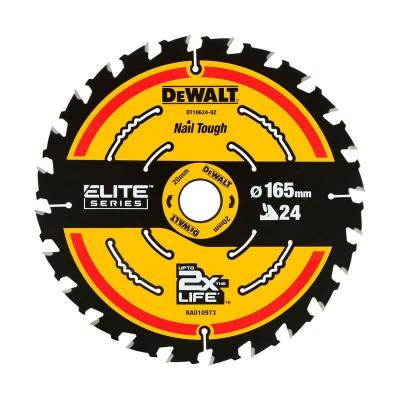 Dewalt DT10624-QZ Lame de Scie Circulaire 165 X 20 X 24T, Jaune/Noir