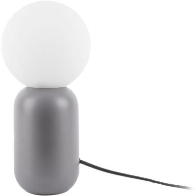 Leitmotiv - Lampe &agrave; poser design boule Gala - H. 32 cm - Gris - Gala