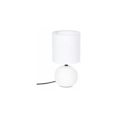 Cr&eacute;ateur d'int&eacute;rieur - Lampe &agrave; Poser C&eacute;ramique Boule 25cm Blanc Stri&eacute;