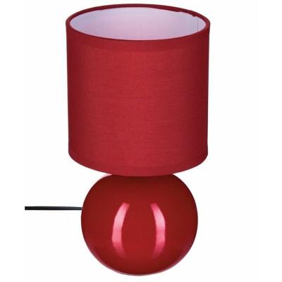 Lampe - C&eacute;ramique - Rouge - h 25 cm - Livraison gratuite - Rouge