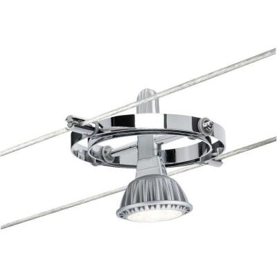 Spot Cardan individuel sur c&acirc;ble, GU5.3 1X10 W, m&eacute;tal chrome mat, PAULMANN
