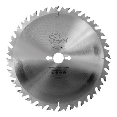 Lame de scie carbure 250 mm 24 dents anti recul pour debit bois