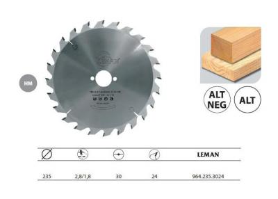Leman - lame circulaire carbure 235 mm 24 dents