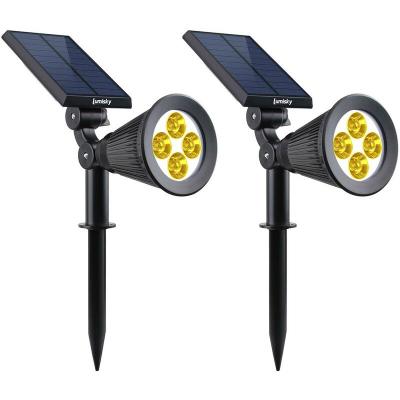 Lot De 2 Spots Solaires Projecteurs 2x Spiky Warm Noir Plastique 100lm