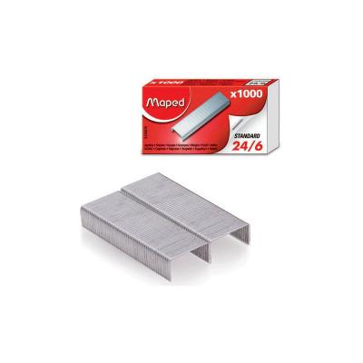 Maped agrafes 24/6, zingu&eacute;es, bo&icirc;te de 1000 agrafes - 324405