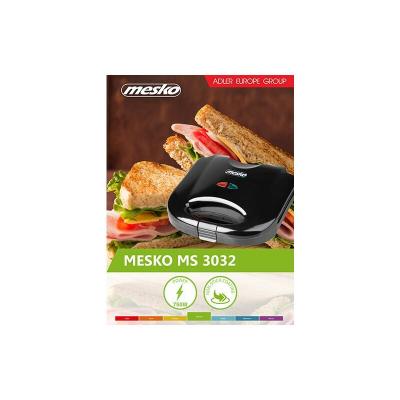 Mesko MS 3032 Croque-Monsieur Grill, Multicolore, Taille Unique