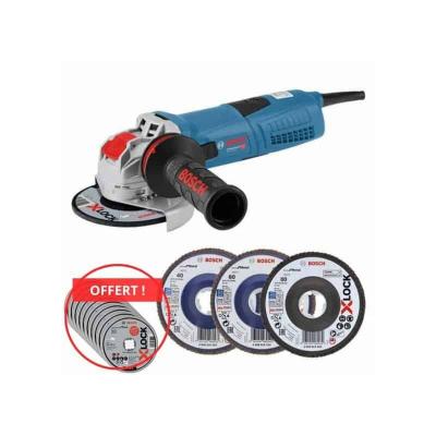 BOSCH Meuleuse X-LOCK 125mm 1300W GWX 13-125S + 3 disques - 0615990L0U