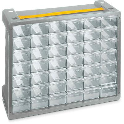 Casier &agrave; vis plastique 42 tiroirs, H. 32.5 x l. 40.5 x P. 15 cm
