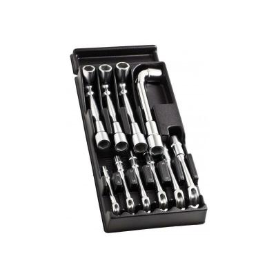 Module de 10 cl&eacute;s &agrave; pipe d&eacute;bouch&eacute;es FACOM - MOD.75-1PB