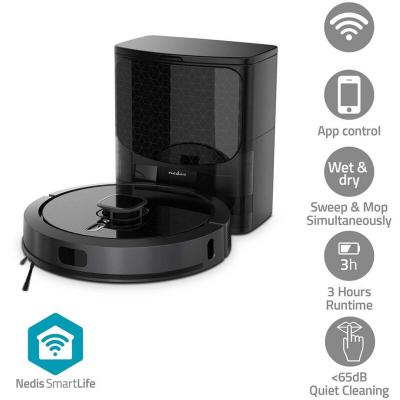 Nedis WIFIVCL002CBK robot aspirateur 0,6 L Noir - Neuf