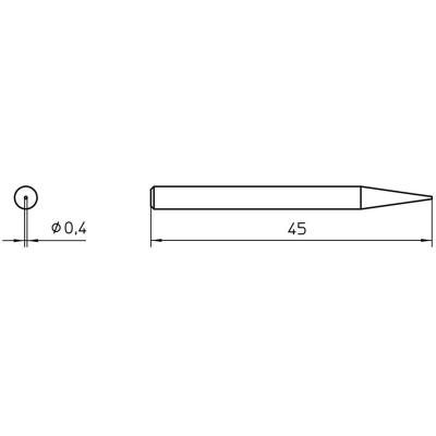 Panne de rechange 0.4mm weller whs 40 BLIZZARDCX1