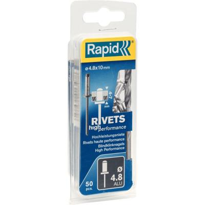 Rivets hautes performances &Oslash;4.8 x 10mm alu - Boite 50 + for&ecirc;t - Rapid
