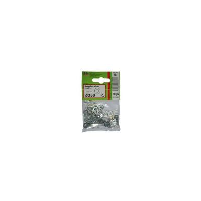 Rondelle - plate &eacute;troite - acier zingu&eacute; - D: 5 mm