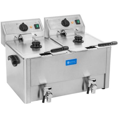 Royal Catering Friteuse &eacute;lectrique - 2 x 13 litres - Thermostat EGO RCEF 13D-EGO