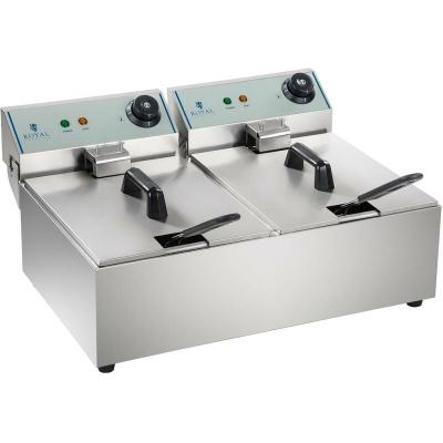 Royal Catering Friteuse &eacute;lectrique - 2 x 10 litres - ECO RCEF-10DY-ECO