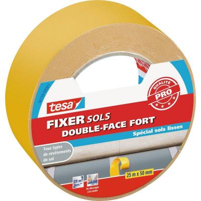 Fixer sols double face adhesion forte 25m x 50mm 56139 - Tesa