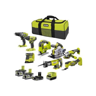 Pack Ryobi Combo 8 outils 2 batteries 5.0Ah et 1 batterie 2.0Ah