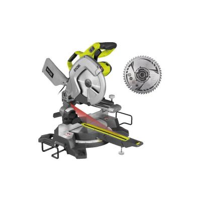 Pack RYOBI Scie &agrave; onglet radiale &eacute;lectrique EMS254L - 2000W - 254mm - lame carbure - SB254T48A1